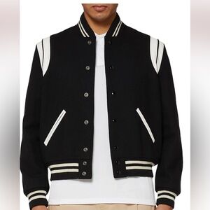 Hudson Jeans Black and White Bomber Jacket